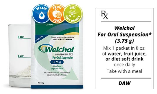 Welchol® packet for oral suspension